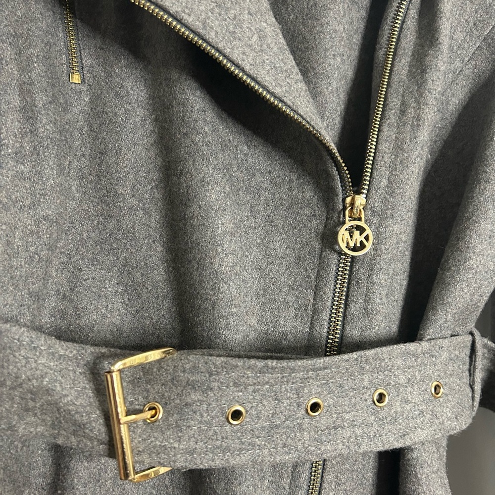 Charcoal grey, Michael Kors wool coat, size 14 - Picture 4 of 5